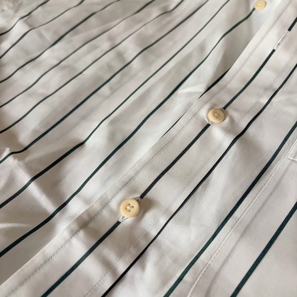 AYR Oversized White and Blue Button-Up Shirt navy pinstripe, XL - Picture 11 of 14